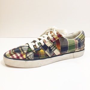 Polo Ralph Lauren Madras Plaid Shoes 
